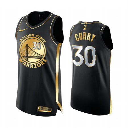 Maglia NBA Golden State Warriors Stephen Curry 30 2020-21 Nero Golden Edition Swingman - Uomo